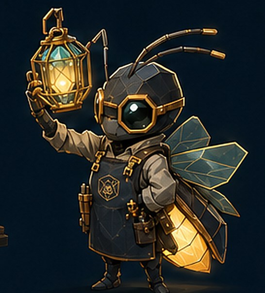 Glim raising his lantern for a closer look